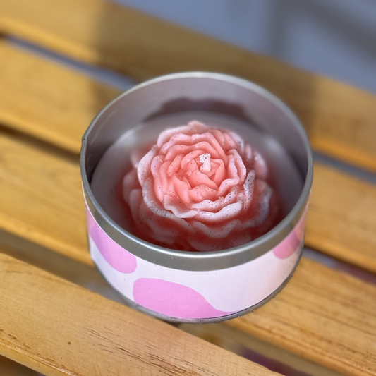 Peony Tin Candle