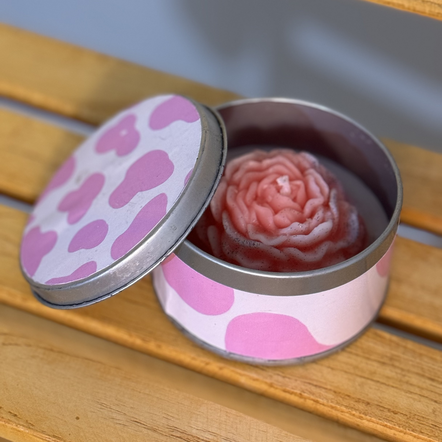 Peony Tin Candle
